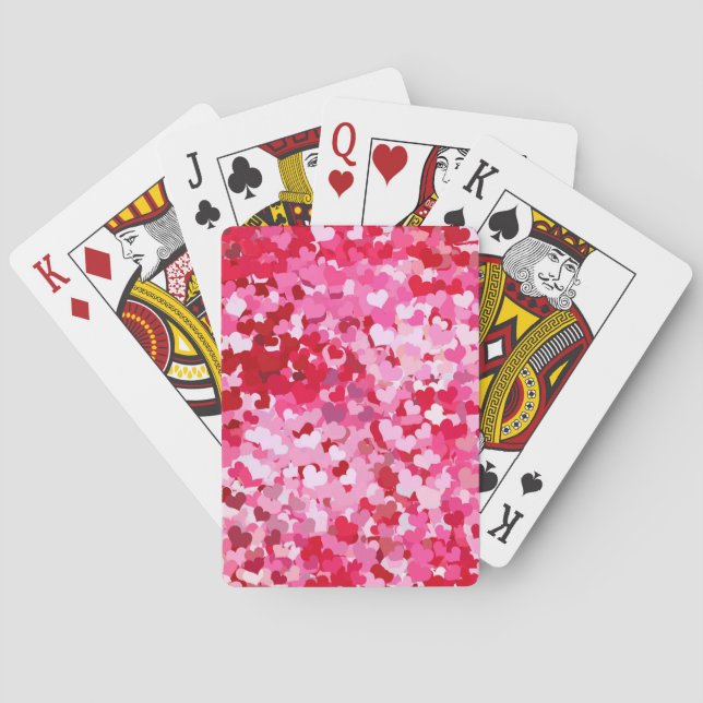 Baralho Corações de Confetes Rosa (Verso)