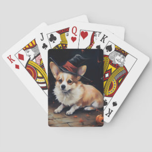 Baralho Corgi Abóboras Halloween Assustador