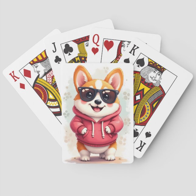 Baralho Corgi Kawaii Engraçado Cachorro (Verso)