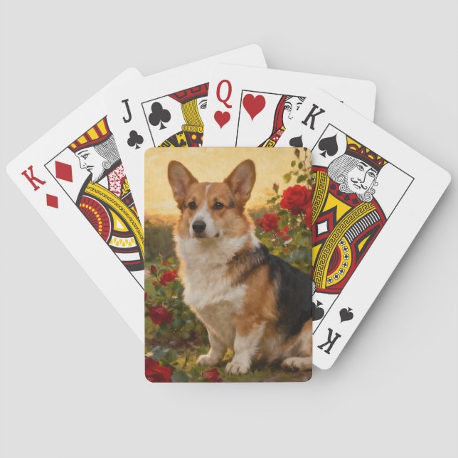 Baralho Corgi nas Rosas II (Verso)