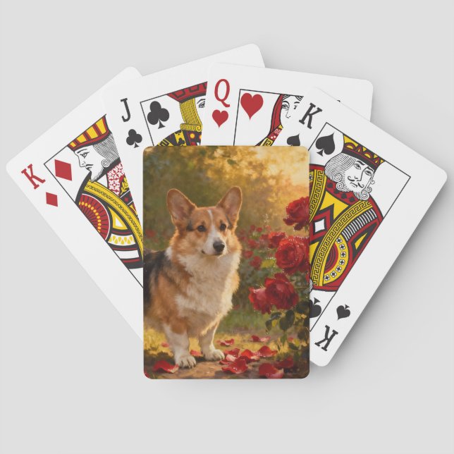 Baralho Corgi nas Rosas V (Verso)
