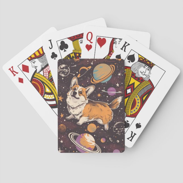 Baralho Corgi no Espaço (Verso)