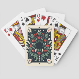Baralho Coroa de visco Natal Cartas de Pôquer