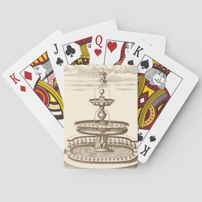 Baralho Cortiard Fountain com Cherub Ornamental (Verso)