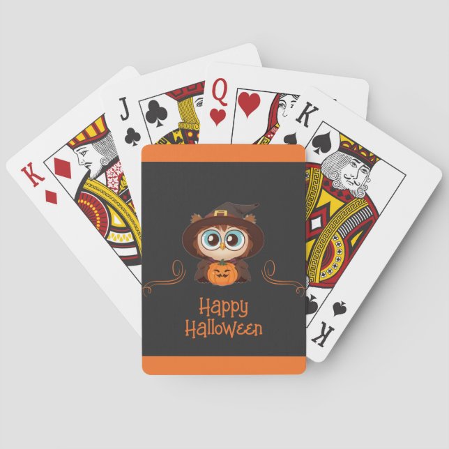 Baralho Coruja/Queda/Outono/Halloween/abóbora (Verso)