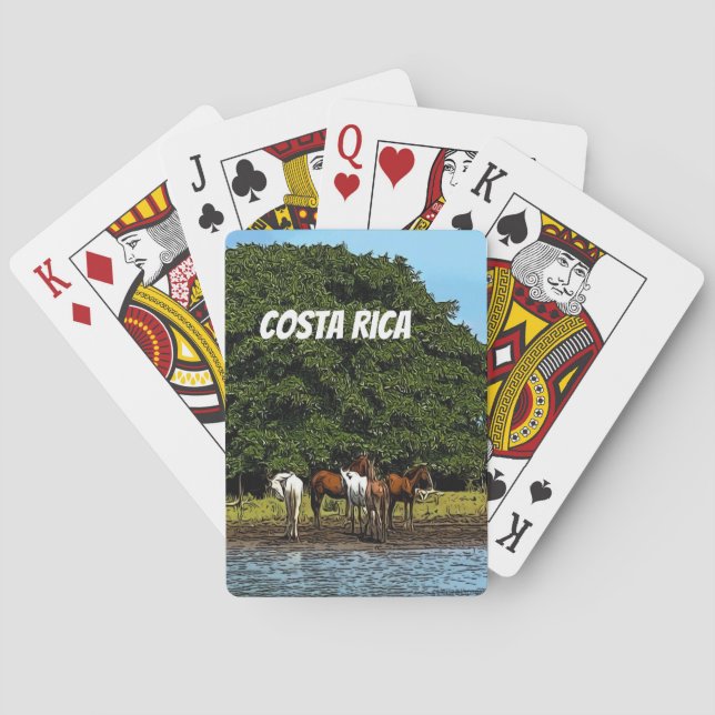 Baralho Costa Rica - Cavalos pela Água (Verso)