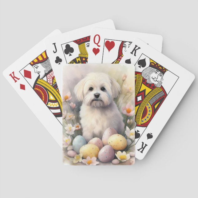 Baralho Coton De Tulear com Ovos da Páscoa (Verso)