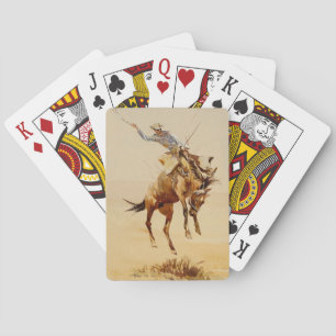 Baralho Cowboy em um Cavalo Empinando #2 por Edward Borein