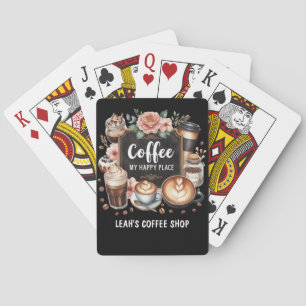 Baralho ☕Cozinha Personalizada Café Cafecore Local Feliz