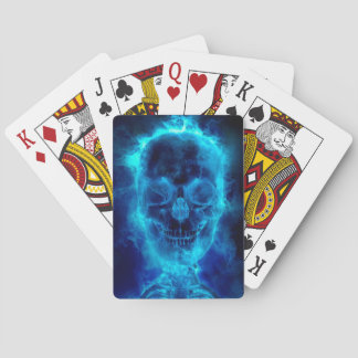 Baralho Crânio flamejante azul