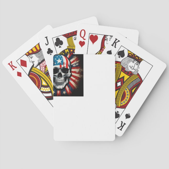 Baralho "Crânio Patriótico: Estrelas e Stripes Rebellion" (Verso)