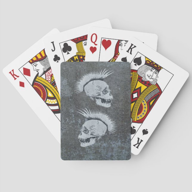 Baralho Crânios. pacote de cartas de baralho. (Verso)