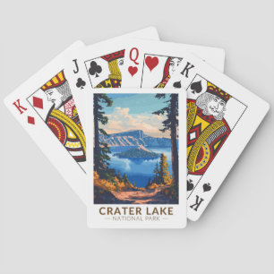 Baralho Crater Lake National Park Viagem Art Vintage