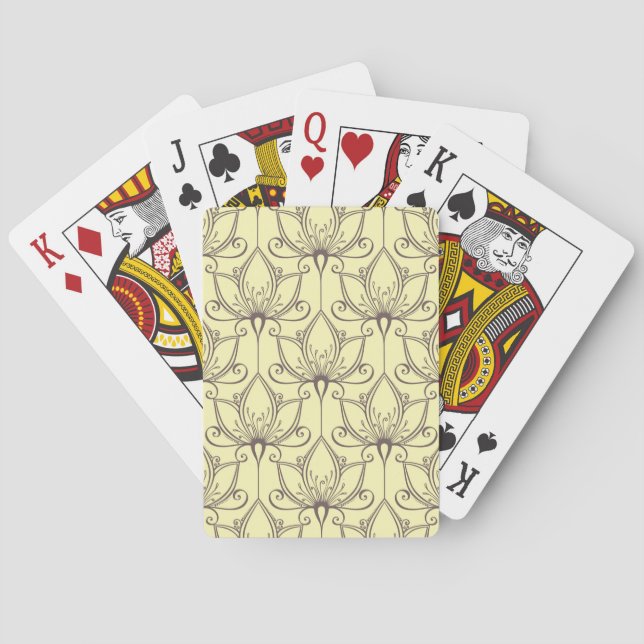 Baralho Cream Floral Patterno (Verso)