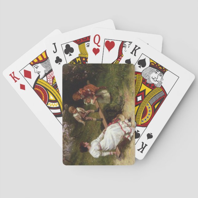 Baralho Crianças em uma serra (por Frederick Morgan) (Verso)