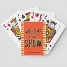 Baralho Cribbage Bem-vindo ao Show Personalizado Laranja
