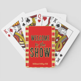 Baralho Cribbage Welcome to the Show Personalized Red Gold