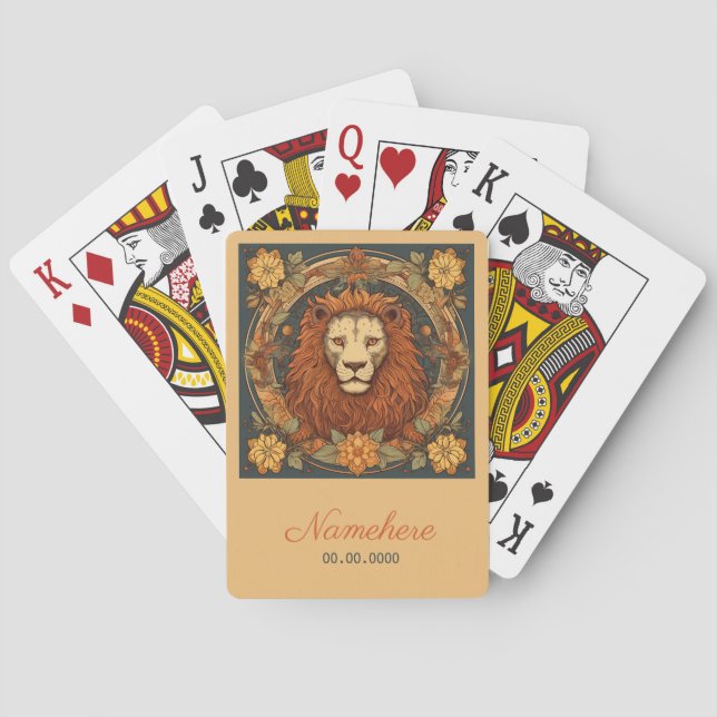 Baralho Crie sua própria arte, Leo Zodiac (Verso)