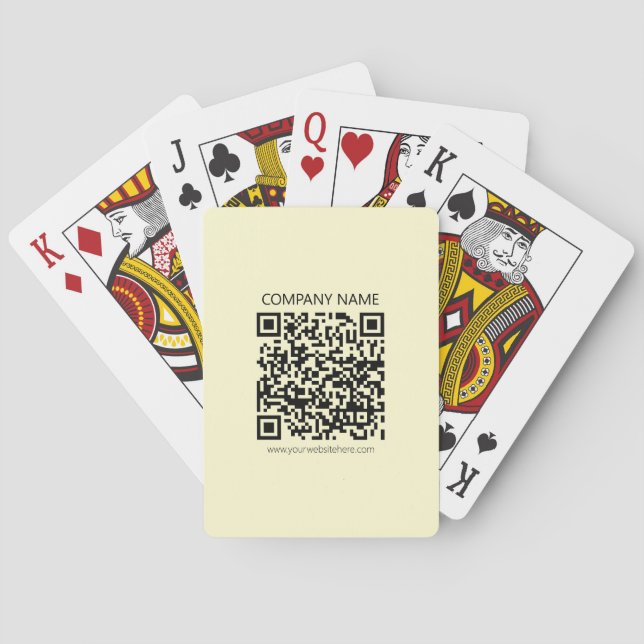 Baralho Crie um Código QR | Amarelo Pálido (Verso)