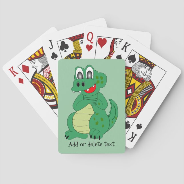 Baralho Crocodilo Personalizado com Qualquer Cor de Fundo (Verso)