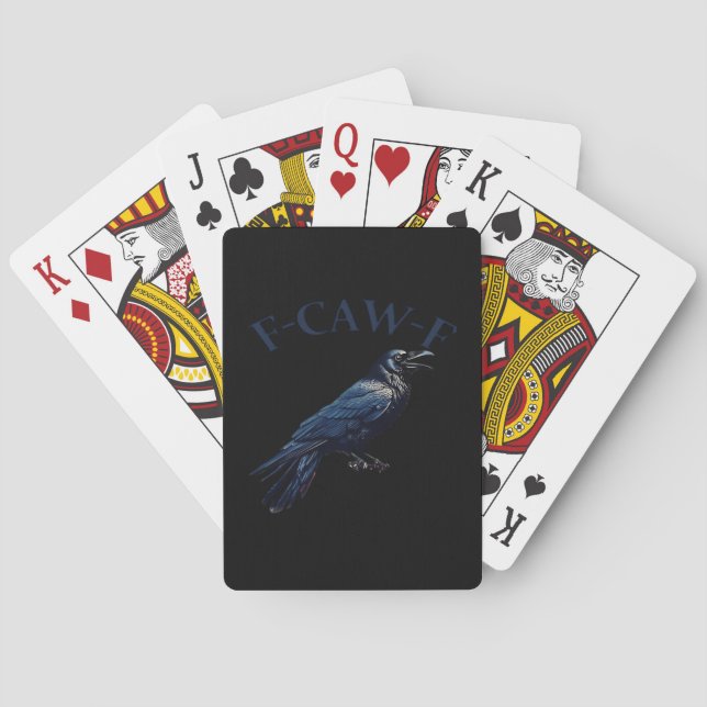 Baralho Crow, F-Caw-F Funny Bird Creative Casual (Verso)
