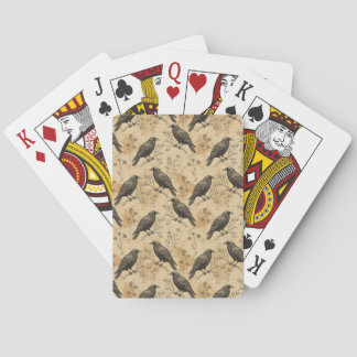 Baralho Crow Pattern Poker Cards - Vintage Style