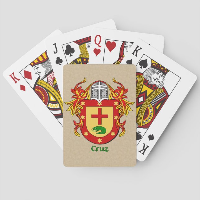 Baralho Cruz Heraldic Shield com Mantling (Verso)