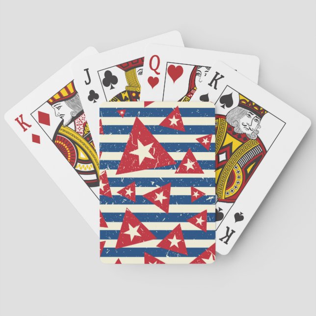 Baralho Cuba Flag Vintage - Mochila Mínima (Verso)