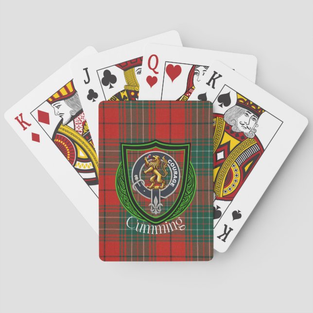 Baralho Cumming Scottish Clan Tartan & Crest (Verso)