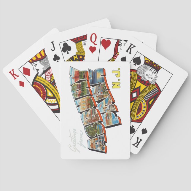 Baralho Cumprimentos do parque New-jersey de Asbury (Verso)