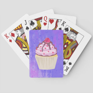 Baralho Cupcake doce com framboesa no topo