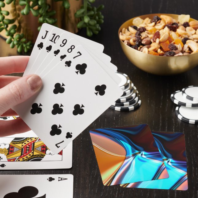 Baralho Curvas torcidas em laranja azul e acrílico, com al (In situ)