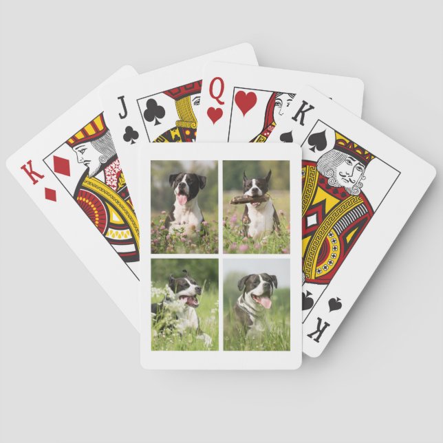 Baralho Custom Dog Photo Collage (Verso)