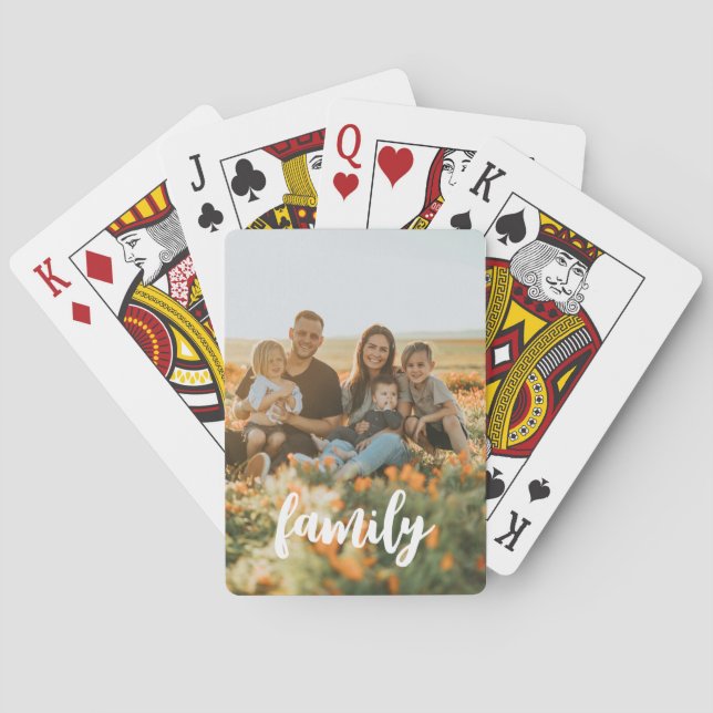 Baralho Custom Family Photo Playing Cards | Personalized  (Verso)