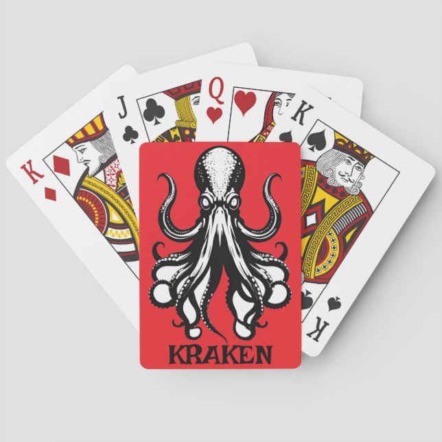 Baralho Custom Kraken Octopus Squid Name Personalized (Verso)