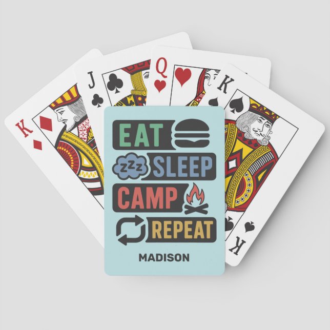 Baralho Custom Name Camping (Verso)
