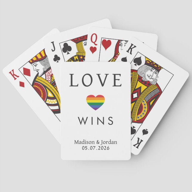 Baralho Custom Names / Text Rainbow LOVE (Verso)