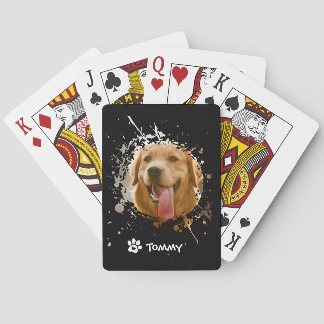 Baralho Custom Pet Photo Playing Cards with Name – Persona (Verso)