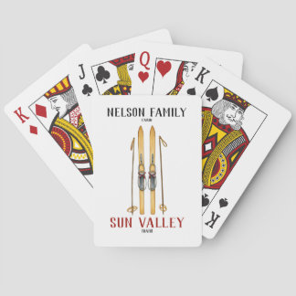 Baralho Custom Skiing Cabin Personalized Poker Cards