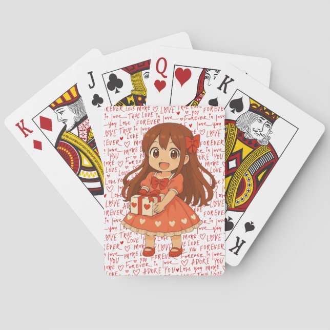 Baralho Cute anime Dia dos Namorados (Verso)