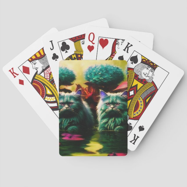 Baralho Cute & Artistic Cat Poker Cards (Verso)
