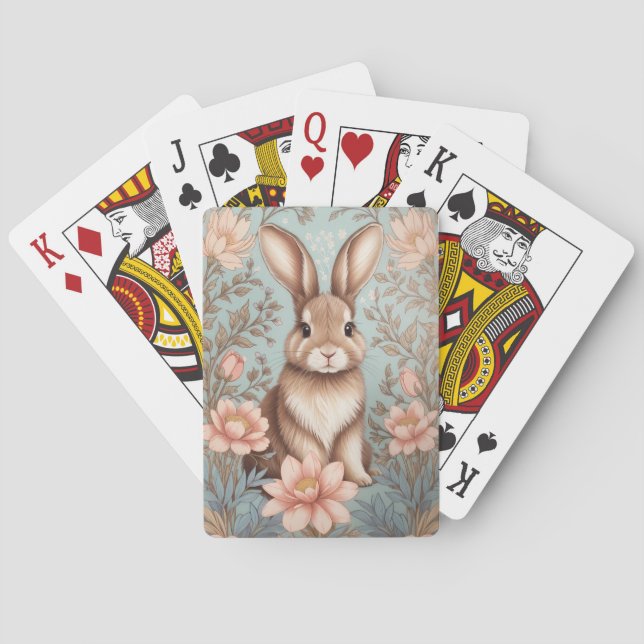 Baralho Cute Baby Bunny Pastel Floral  (Verso)