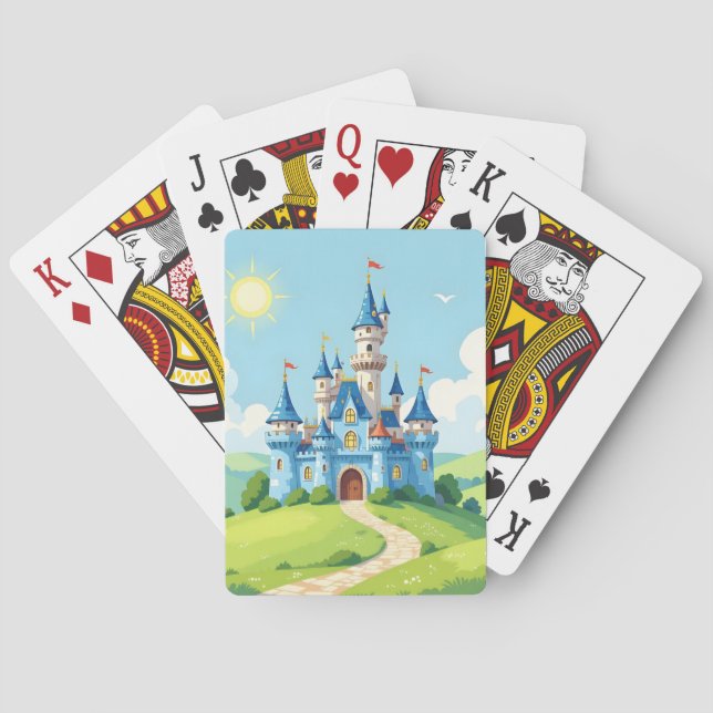 Baralho Cute blue and white castle (Verso)