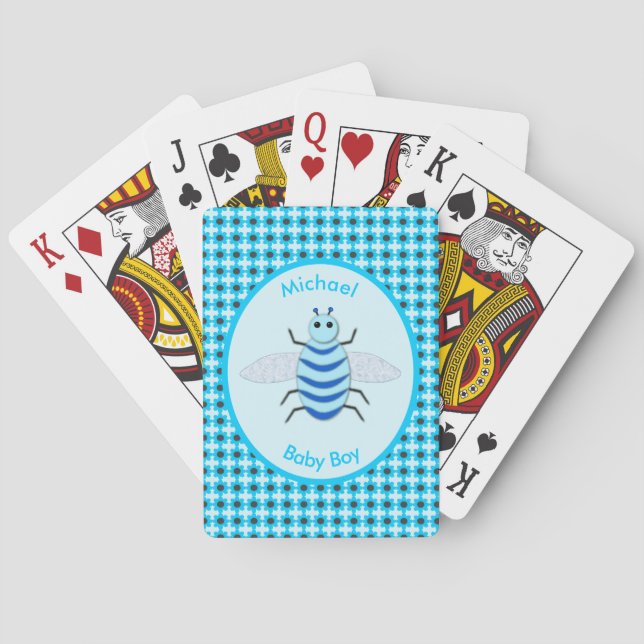 Baralho Cute Blue Baby Boy Personalizado (Verso)