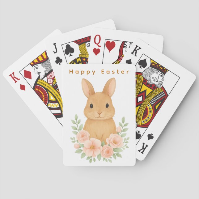 Baralho  Cute bunny Easter Classic Playing Cards (Verso)