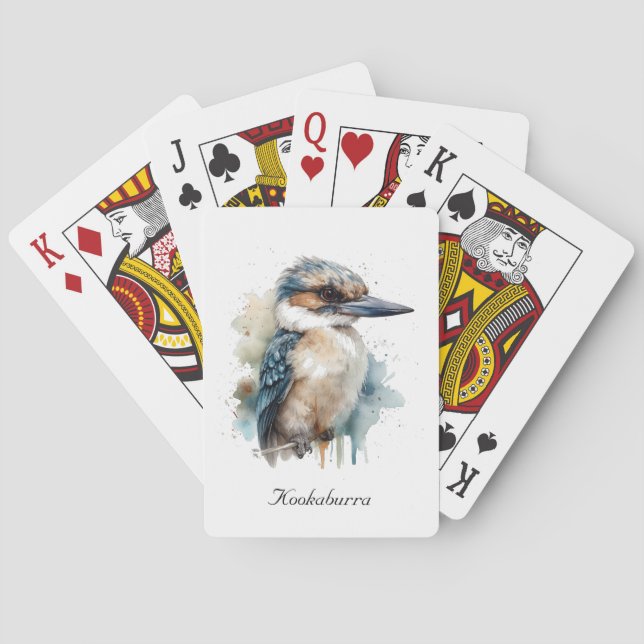 Baralho Cute Kookaburra em uma filial, personalizado (Verso)