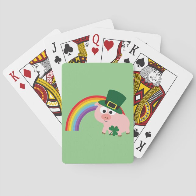 Baralho Cute Leprechaun Pig (Verso)