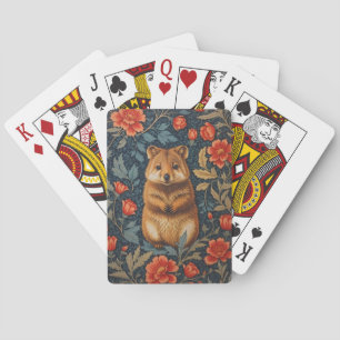 Baralho Cute Quokka William Morris Inspirou Floral