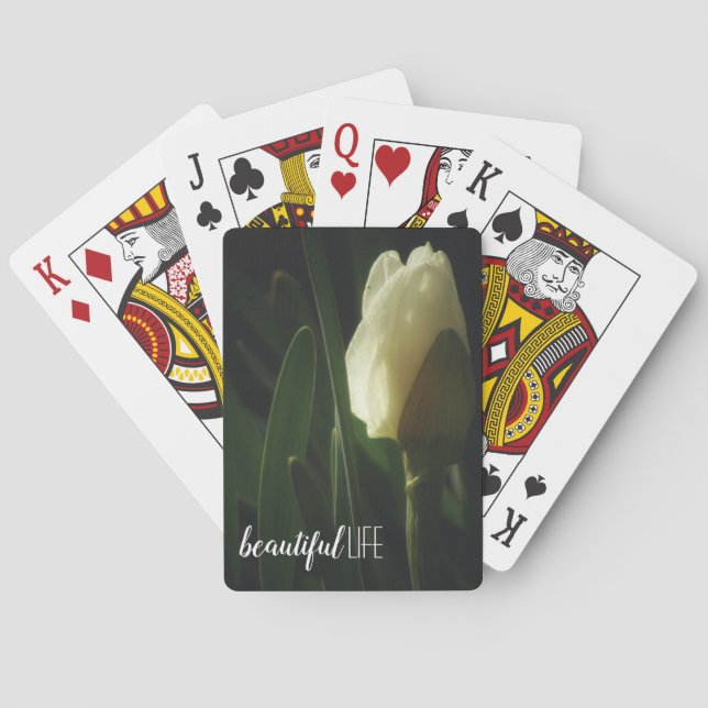 Baralho Daffodil Flor Belo Cotação de Vida (Verso)