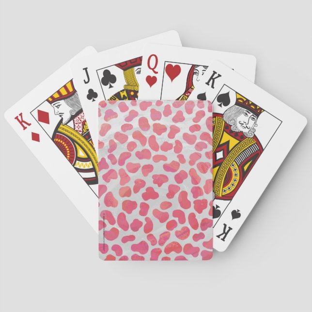 Baralho Dalmata Estampa Rosa e Branco (Verso)